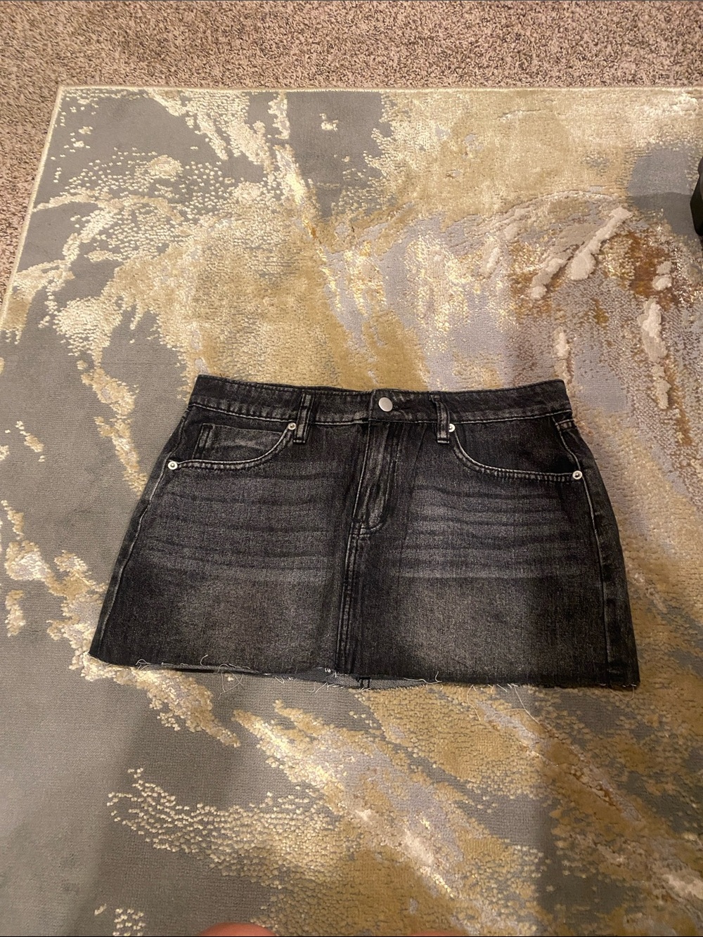 NWT Classic dark wash Black Denim Mini Skirt